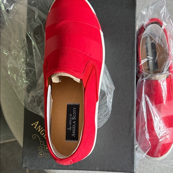 Angela Scott Women's Bold Red Sneakers - Picture 12 of 16